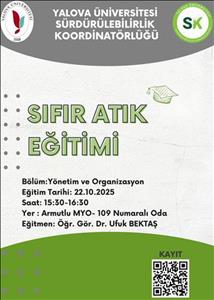 Sürdürülebilirlik Eğitimleri Duyurusu(Sıfır Atık Eğitimi)